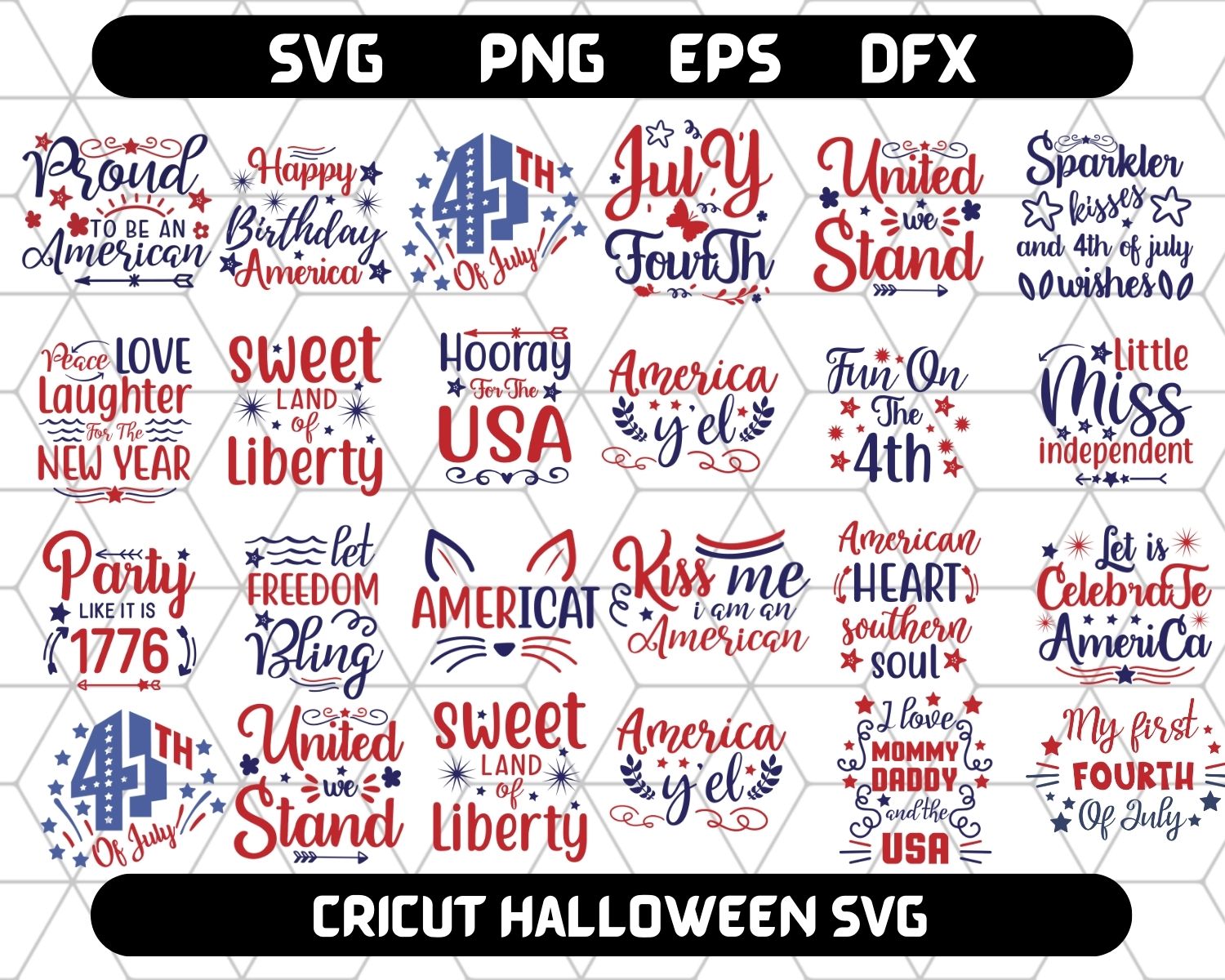 Happy birthday America SVG cute file 