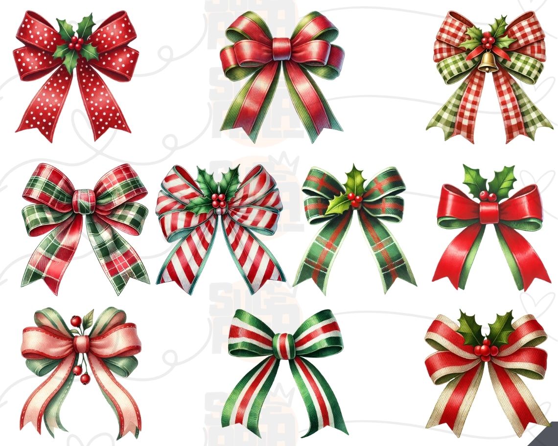 Christmas Coquette Bow Png Bundle, Coquette Christmas png, Christmas sublimation, Trending png, Merry Christmas png, Retro Christmas Png