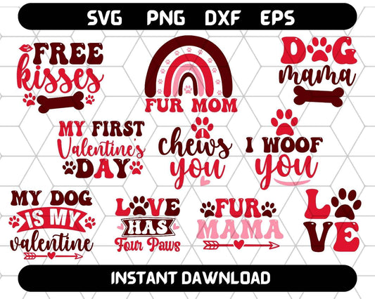 Dog Valentine day Svg Bundle 