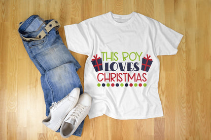 This Boy Loves Christmas Svg | Family Christmas Shirts Svg | Cutting Files Silhouette | Christmas Sublimation 